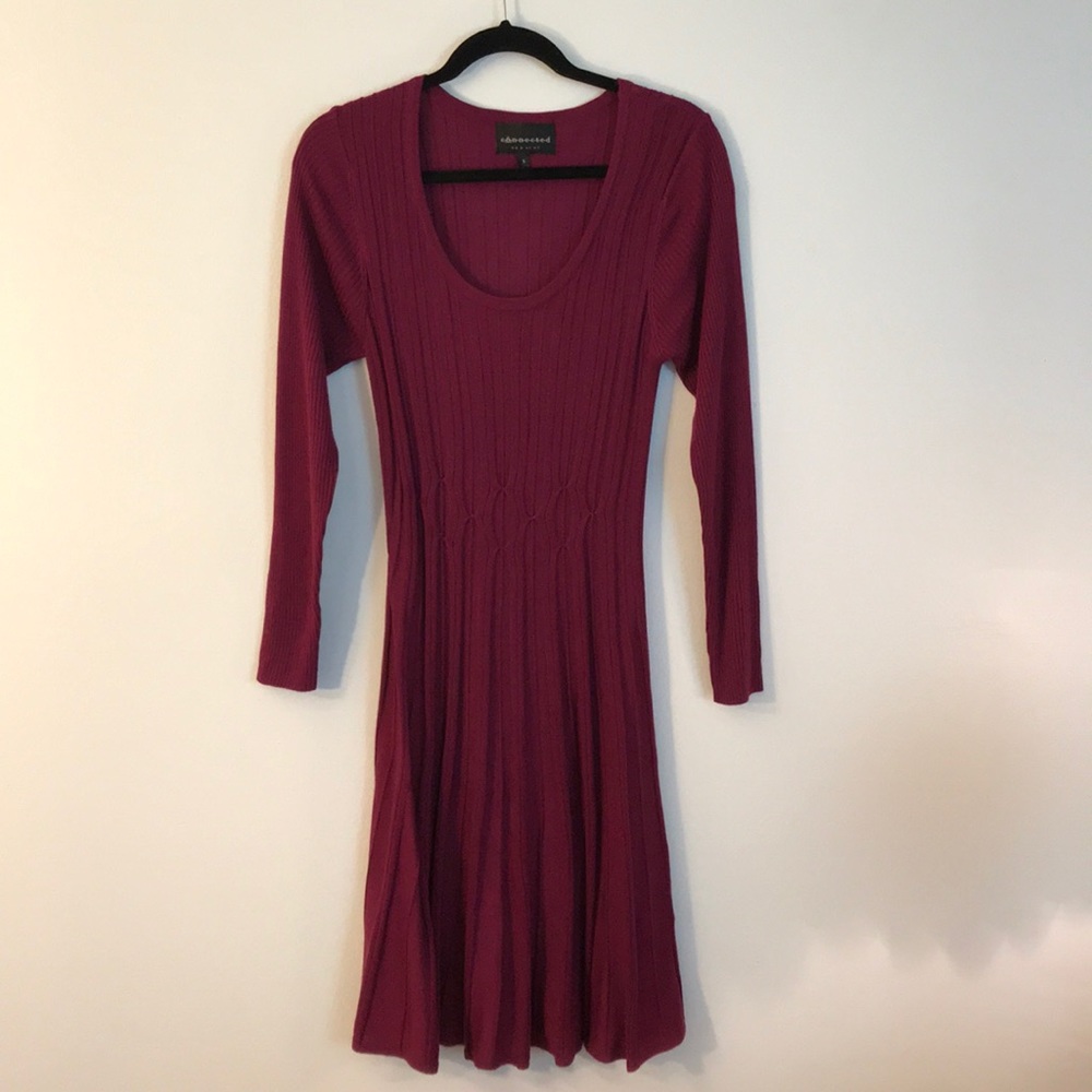 Classy Long Sleeve Sweater Dress